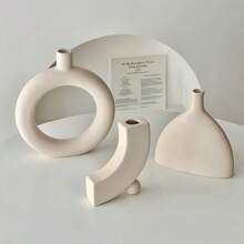 1 个陶瓷花瓶，4 种款式可选，尺寸 10*14/16.5*15.5/25.5*11.5/22*19.5 厘米，独特高端客厅花瓶，用于插花、餐桌装饰 - 彩色 - 查看 10