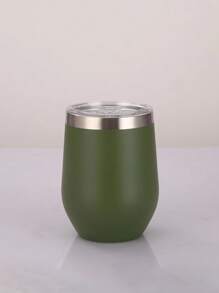 1 pieza Vaso térmico de acero inoxidable con aislamiento al vacío con forma de huevo de 350 ml/12 oz - a prueba de fugas, portátil, para bebidas calientes y frías, con retención de temperatura durante 12 horas, diseño minimalista y fluido, apto para fiestas de Acción de Gracias, Navidad, Año Nuevo, tardes de té en la oficina, picnics al aire libre, salidas de primavera, hogar, viajes, uso en la oficina, vuelta al colegio - Multicolor - Ver 11