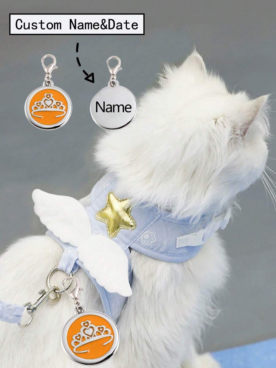 Angel Wings Cat Harness Leash, Vest Style Leash For Small Dog/Kitten, Escape Proof Pet Walking Supplies - Blue - View 1