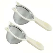 2 Peças Coadores de Aço Inoxidável com Malha Fina no Formato de Orelha de Gato, Coadores de Cozinha para Peneirar Farinha, Chá, Café, Suco e Mais, com Alça Ergonômica para Fácil Preensão, Perfeito para Preparação de Cozimento e Cozinha, Conjunto de Coadores de Cozinha com Malha Fina, Ferramentas Essenciais de Cozinha e Acessórios de Cozinha, Um Presente Indispensável de Ferramentas de Cozinha para Chefs Domésticos, Armazenamento Compacto para Organizadores de Cozinha, Ideia de Presente de Natal para a Cozinha