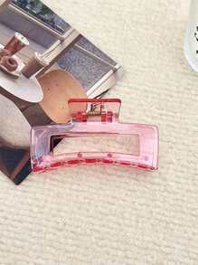 1/6/12pcs, Transparent Rectangular Hair Claw In 12 Candy Colors, Perfect For Daily Wear, Casual Parties, Work Commute, Vacation, Cleaning, Makeup, Clothing And Accessories Matching, Hair Claw Jewelry Clip