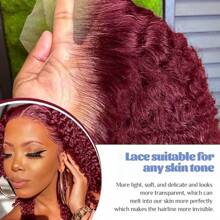 99J Burgundy Short Bob Wigs Human Hair 13x4 Lace Front Wig Deep Wave Pre Plucked Transparent Lace Frontal Wig Halloween Costumes