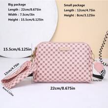 Bolso multifuncional para dama, con múltiples capas, adecuado para oficina, viajes, citas, cenas, etc. Es un bolso de hombro con un diseño simple y de moda, un bolso cuadrado pequeño. Estudiante universitario