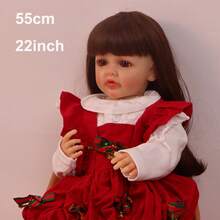 Reborn Baby Dolls Girl - 22 Inches Realistic Newborn Full Body Vinyl Baby Dolls Lifelike Newborn Real Life Weighted Dolls Toy Gift For Kids Age 3+