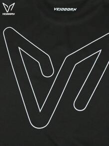 veidoorn Men's Sports T-Shirt,Lightweight, Crew Neck, Ideal For Basketball, Running & Fitness Training - Black - View 6