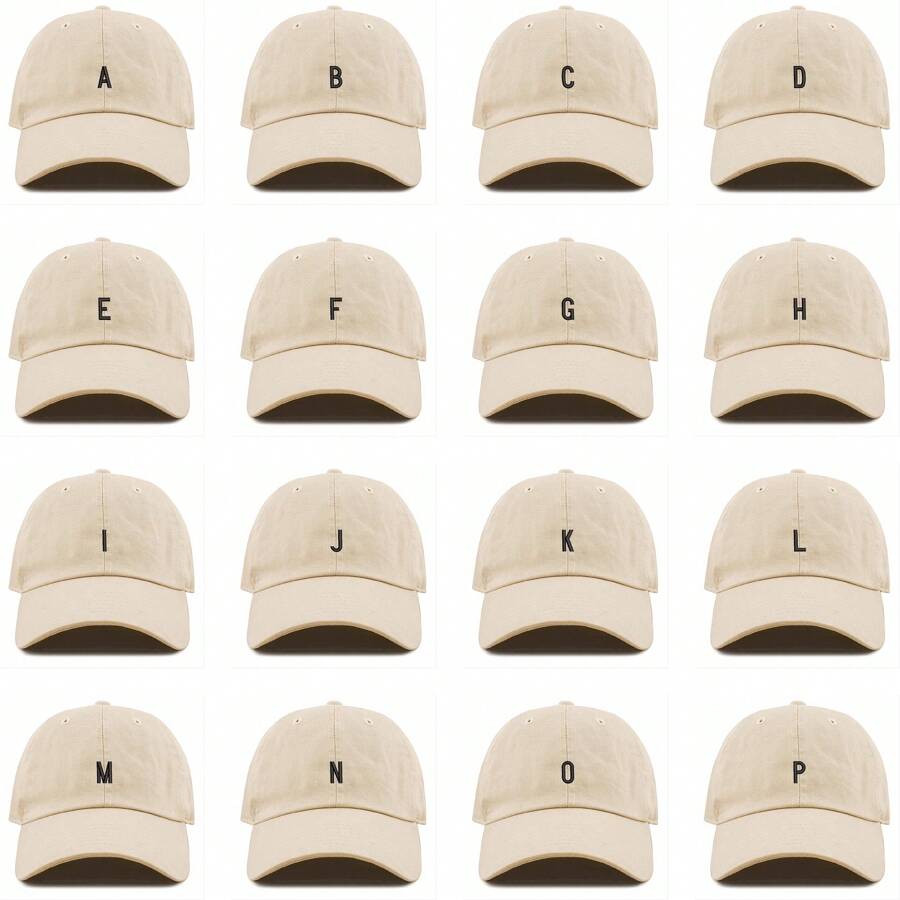 26 English Letters A-Z Baseball Cap Men Women Unisex Baseball Cap Adjustable Hat