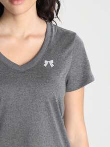 Women's Summer Casual Sweetheart Neck Basic Tee Shirt For Fitness, Running, Yoga, Outdoor, Short Sleeve Butterfly Print T-Shirt, Sports & Leisure
