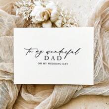 To My Wonderful Dad, On My Wedding Card, Minimalist Wedding Day Card Set, To My Parents Wedding Day Card - Multicolor - View 1