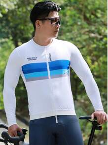 WOSAWE WOSAWE Lightweight Road Cycling Long Sleeve Jersey, Highly Elastic & Breathable Bicycle Apparel For Men, Spring/Summer