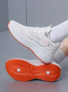 2025春季新款韩版透气网眼女士运动鞋ins学生跑步鞋休闲鞋 - 白色 - 查看 1