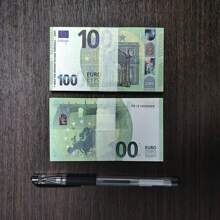 30*15mm Replika Mini 100 Euro Nominał Papieru Prop, 110*61,5mm 100 Euro Nominał Papier Prop może być używany do Origami Świątecznego, Papier Prop Atmosfera Imprezy, Fałszywe Banknoty