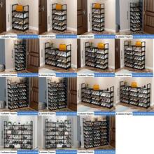 Shoe Rack, 1 Set Multi-Layer Metal Shoe Storage Rack, Room Accessories Shoe Organizer For Home, Summer Gift, Multifunctional Space-Saving Home Storage Tool