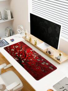 1 Pc Red Floral Branch Rubber Anti-Slip Computer/Laptop/Office Desk Gaming Mouse Pad - Red - View 9