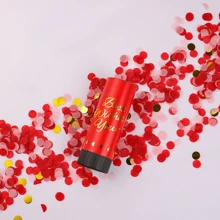 弹簧迷你五彩纸屑爆破器适用于生日派对、节日宴会、圣诞派对、乔迁庆宴、婚礼、彩色纸屑手持中心装饰爆破器 - 6種顏色規格 - 查看 5