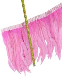 2Meters Colorful Rooster Tail Feathers Trims 23-30cm /9.2-12inches Pheasant Feather Fringe Ribbon For Carnival Plumes Decoration Rooster Pheasant Tail Feathers Plumes DIY Headdress Halloween Wedding Christmas Craft Supplies Accessories