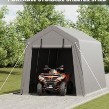 Danolapsi Motorcycle Storage Tent Shed,7'x10'Outdoor Portable Shed,Heavy Duty Storage Shelter With Rolled Up Zipper Door,Waterproof,Storage Tent Heavy Duty For Motorcycle Bike Garden Tools