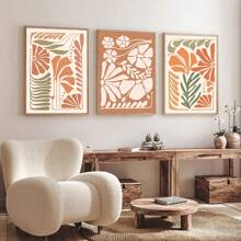 3PCS Flower Wall Arts Canvas Printi Schilderij - Frameloze Olieverfschilderij Poster, Botanische Kunst Olieverfschilderij Poster, Slaapkamer Muurkunst, Woonkamer Muurdecoratie, Eetkamer Muurdecoratie, Keuken Decoratief, Studeerkamer, Gang, Slaapzaal Decoratie, Ideaal Cadeau Voor Vrienden, Muurkunst, Muurdecoratie, Huisdecoratie, Kamerdecoratie Canvas Schilderij, Posters,