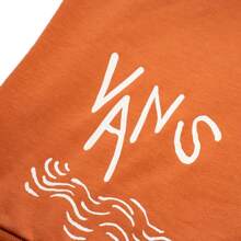 Vans 男士涂鸦印花卫衣，休闲运动时尚套头衫 VN000GR4EHC - 橘色 - 查看 9