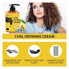 Suitable For Wavy And Curly Hair, 9.47-Ounce Curl Defining Cream, Containing Moroccan Nut Oil, Moisturizing And Deeply Conditioning, Making Hair Shiny And Elastic, Perfectly Suitable For Dry And Frizzy Hair. - Màu vàng - Xem 8