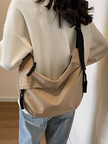 Sac à bandoulière mode pour homme, sac banane polyvalent pour le sport, sac à dos décontracté pour les trajets. Bandoulière réglable, léger, idéal pour les voyages, la randonnée, l'extérieur, l'été. Couleur unie, cadeau personnalisé pour les hommes, les adolescents, les petits amis, les pères, les maris. Grande capacité, convient pour les voyages, les vacances, l'école, l'université, style de rue en canevas.