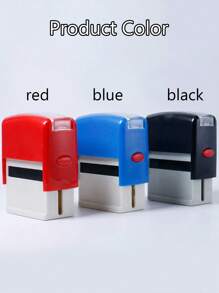 1 pieza Sello de dirección personalizado, Útiles escolares, Sello de dirección autoentelado personalizado, Sellos de goma personalizables, Sellos de tinta personalizados, Sellos personalizados para negocios, Sellos de negocios personalizados - Sello negro - Ver 4