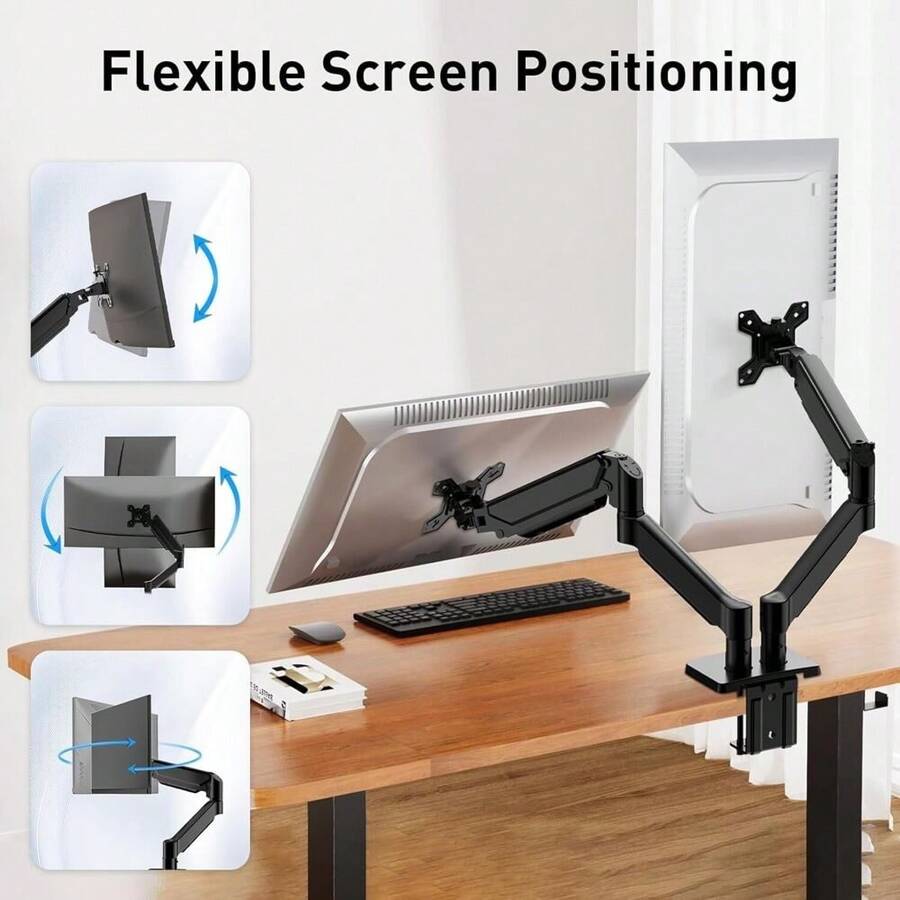Dual Monitor Stand,Desk-Monitor Arms For Two 13-32 Inch Monitors With C Clamp - 1 - Xem 1