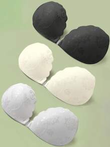 提花提拉乳贴，隐形自粘丰胸乳贴，女士内衣及贴身用品 - 杏色 - 查看 2