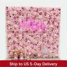 Silk Rose Backdrop Flowers Wall Wedding Customized Flower Wall Panel For Home Decor Backdrops Baby Shower
