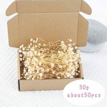 1 boîte de fleurs séchées naturelles, fleurs séchées conservées d'hortensia, paquet de matériel de DIY de fleurs éternelles, paquet de matériel de fleurs séchées par haleine de bébé, matériel végétal de haute qualité pour l'artisanat de DIY, décoration, non électrique, sans plumes