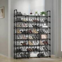 Shoe Rack, 1 Set Multi-Layer Metal Shoe Storage Rack, Room Accessories Shoe Organizer For Home, Summer Gift, Multifunctional Space-Saving Home Storage Tool