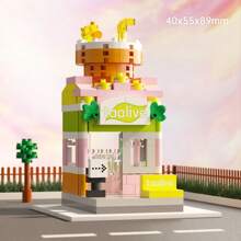 1 Set ABS City Street Scene Building Block Kits, DIY Autumn Flower House, Barista Time Milk Tea Cafe, Fun Small Construction Toys, Develop Hands-On Skills, Creative Home Decor, Gift For Birthday, Holiday, Adults