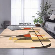 Bohemian Style Solid-Color Area Rug, 700g/Sq.M Crystal Velvet Backing, 5mm Thickness, Soft Anti-Slip Washable Carpet For Living Room, Bedroom, Kitchen, Office, Indoor & Outdoor Use