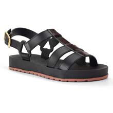 Kit 2 Women's Sandals Comfortable Elegant Low Promotion - 黑色和米色 - 查看 5