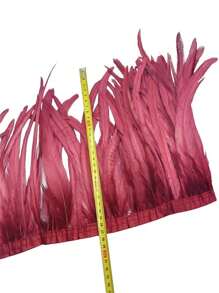 2Meters Colorful Rooster Tail Feathers Trims 23-30cm /9.2-12inches Pheasant Feather Fringe Ribbon For Carnival Plumes Decoration Rooster Pheasant Tail Feathers Plumes DIY Headdress Halloween Wedding Christmas Craft Supplies Accessories