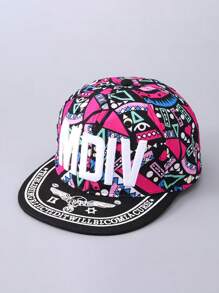 1pc Kids Hip Hop Streetwear Baseball Cap With Embroidered Letter, Flat Brim Sun Visor Cap Suitable For All Seasons