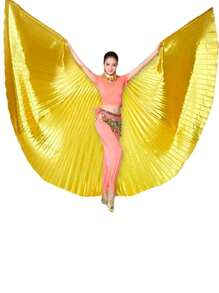 1pc Adult Belly Dance Wings, Dance Performance Cape/Prop Cape For Various Party Festival Performances/Does Not Include Telescopic Sticks
