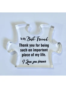 Transparent Acrylic Puzzle Decoration, Desktop Display Gift For Holidays, Party Decor