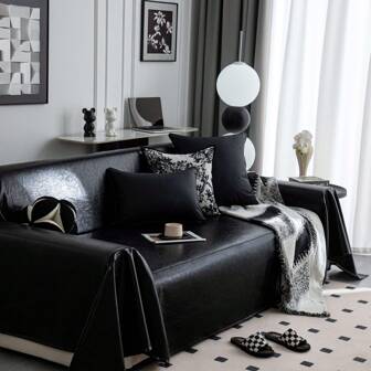 1pc Minimalist Style Sofa Cover, Anti-Dirty Anti-Slip Waterproof Sofa Slipcover, Furniture Protector Suitable For Bedroom Living Room Home Decor Sofa Throw Blanket