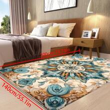 Crystal Velvet 700g/Sqm Dotted Bottom 5mm Thick Area Rug, Bohemian Style Solid Color Carpet, Soft Anti-Slip Washable Rug, Suitable For Indoor & Outdoor, Living Room, Bedroom, Kitchen, Office, Home Decor Back To School