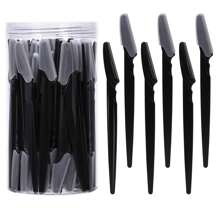 Set de 5/10/30/40/66 navajas para cejas, afeitadora facial multifunción, herramienta de exfoliación y depilación, recortador de cejas con cubierta, apto para mujeres y hombres