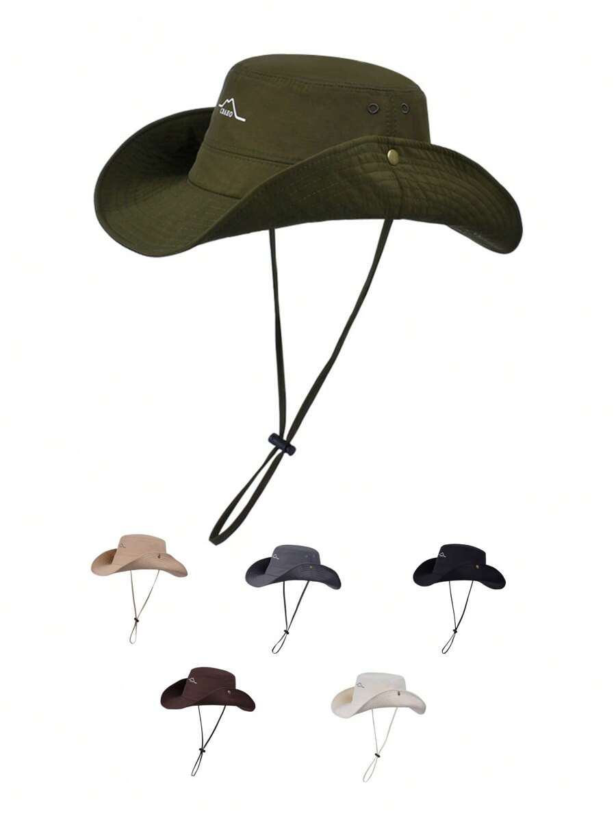 Herren einfarbiger Lässig Nylon UV-Schutz wasserabweisender schnelltrocknender Fischerhut