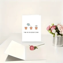 1Pc Thank You For Helping Me Grow, Fun Cards, Creative Cards, Greeting Cards, Graduation Cards, Mother's Birthday Gifts, Teacher's Day Gifts, Thank You Teachers, Thank You Cards, Small Business Supplies, Thank You Cards, Cards, Whimsical Items, Gift Cards - Multicolor - View 11