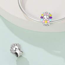 1 件热气球熊小丑松鼠马戏团猴子摩天轮熊兔子花环猫相框树懒玫瑰熊南瓜车海洋玫瑰公主吊坠适合蛇手链项链钥匙扣镀银吊坠珠适合 DIY 珠宝制作礼物日常佩戴 - W-PAC1534 - 查看 6