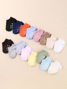 Toddler And Newborn Socks-10 - Pack Of Baby Socks, Dot - Glued For Non - Slip, Random Colors And Cute Paw - Print Details