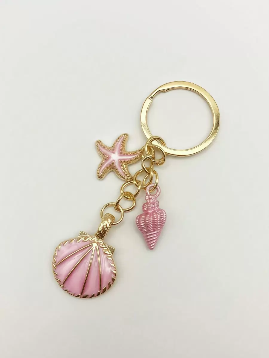 1pc Ocean Starfish Shell Keychain Detailed & Charming Accessory Ideal For Women Suitable For Vacation Daily Use And More Popular Among Fashion-Conscious Youngsters Summer Beach Accessories