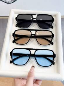 1 Pair/2-3 Pairs Women's Korean Style Leopard Print Aviator Glasses- Suitable For Back To School, Beach Vacation, Music Festivals, Streetwear And Daily Outfit | Fashion Accessory - 彩色 - 查看 15