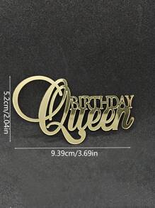 3Pcs/1Pc Acrylic ' Birthday Queen' Cake Topper Set - Ideal For Birthday Cakes, Photo Props, And Party Decorations, Birthday Decotions