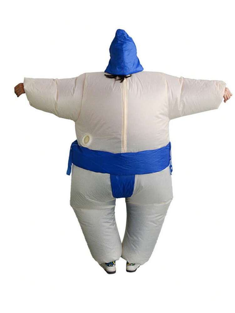 1 套公司活动表演角色扮演日本相扑摔跤手充气服装，万圣节搞笑吉祥物服装 - 彩色 - 查看 3