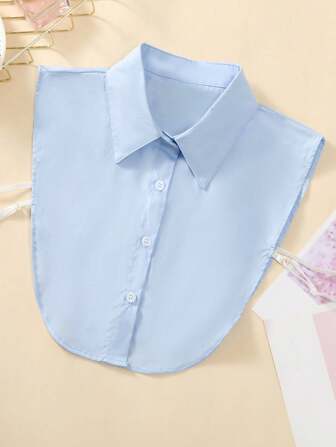 Cuello postizo para camisa, 1 cuello desmontable de moda para mujer, diseño antideslizante, decoración multifuncional, adecuado para todas las estaciones, cuello postizo de media camisa para vestido para decoración navideña
