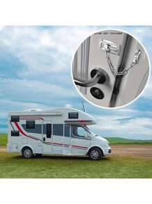 1 Stück verstärkte diebstahlsichere Türkettenklinke, Innenraumschloss-Riegel, 9-Ring Schrankkette - Heimsicherheitstürkette, Bolzenverriegelung [ohne Zubehörschrauben]